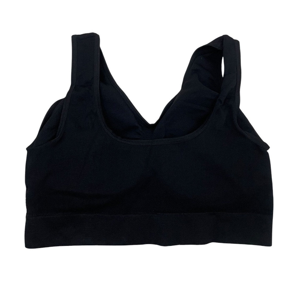 Black Seamless Padded Support Bra
