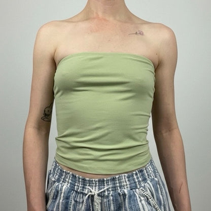 Trendy Queen Green Strapless Tube Top