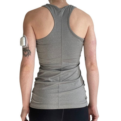 Fila Performance Port Athletic Grey Racerback Active V-Neck Tank Top