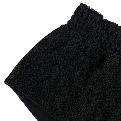 No Boundaries Black Lace Crochet Open Knit Cheeky Mini Shorts