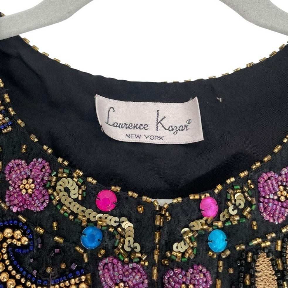 Lawrence Kazar Vintage Beaded Embellished Evening Jacket