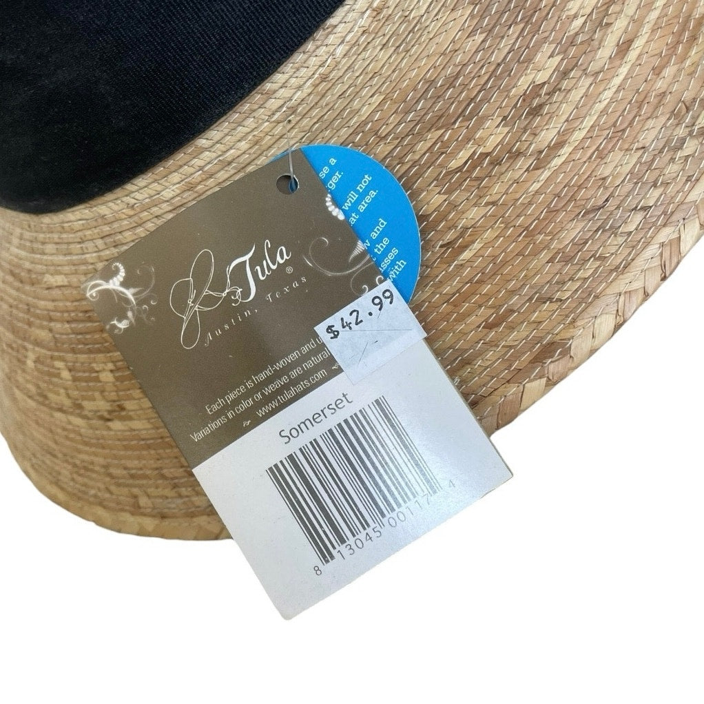NWT Tula UPF 50+ Woven Palm Wide Brim Sun Hat