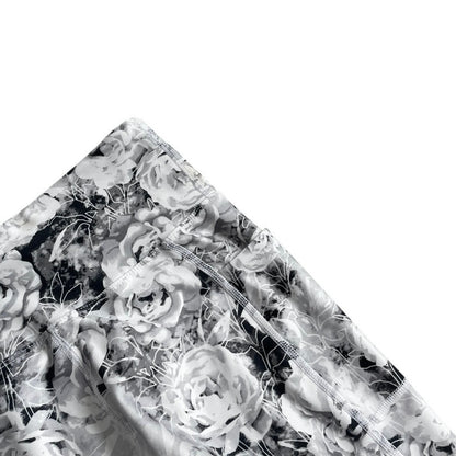 Grey Rose Floral Active Leggings
