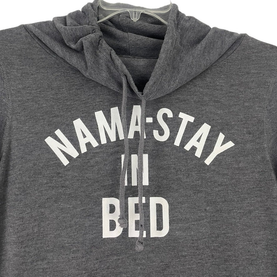 Fifth Sun Soft Grey Namaste In Bed Funny Yoga Sweatshirt