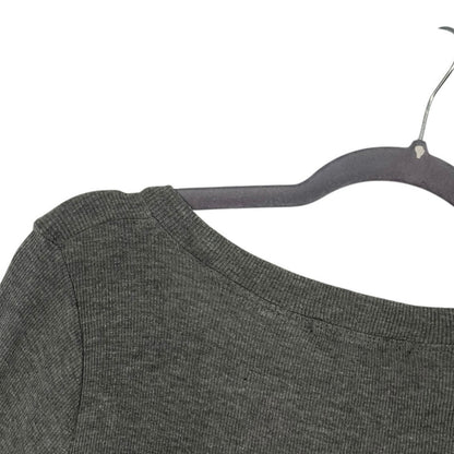 Brandy Melville Grey Long Sleeve Ribbed Top