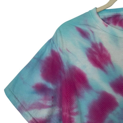 Fruit of the Loom Breathable Blue & Pink Tie Dye Short Sleeve Tee