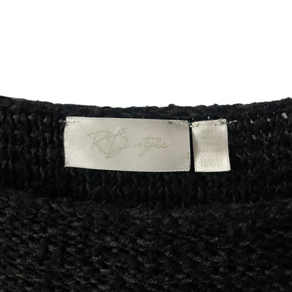RD Style Dark Grey Knit Crewneck Sweater
