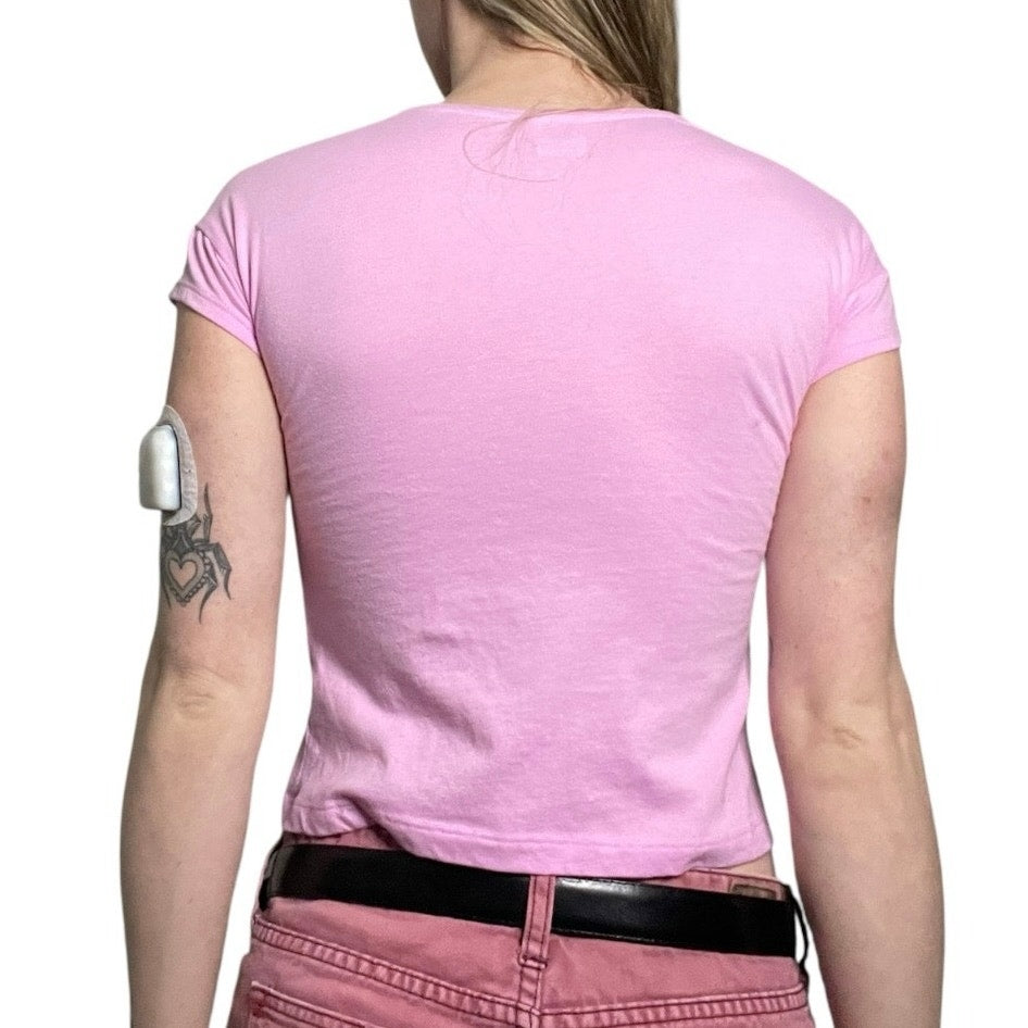 365 Kids Pink Hello Friends Girls Graphic Short Sleeve Y2K Baby Tee