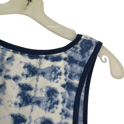 Lucky Brand Blue & White Tie Dye Tank Top