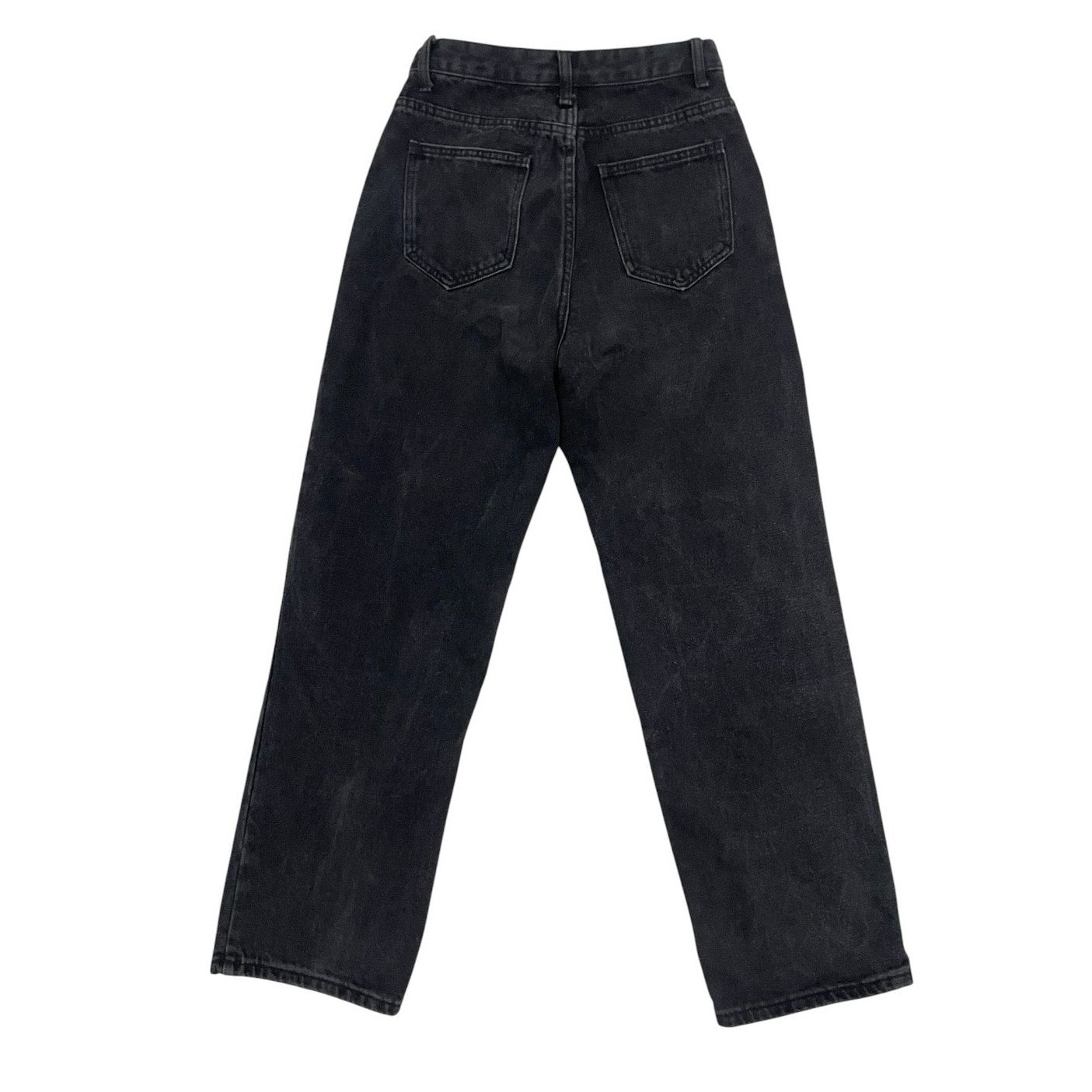SHEIN Black Distressed High Rise Relaxed Fit Jeans