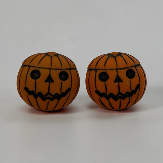 Jack O' Lantern Pumkin Stud Earrings