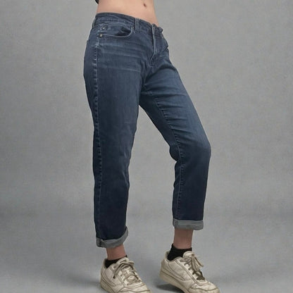 Liverpool Vintage Super Dark Cuffed Boyfriend Jeans