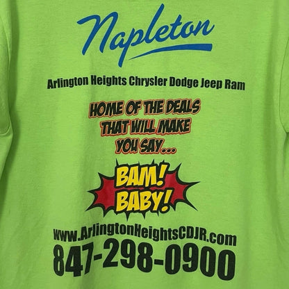 Neon Green BAM! BABY! Short Sleeve Graphic Tee
