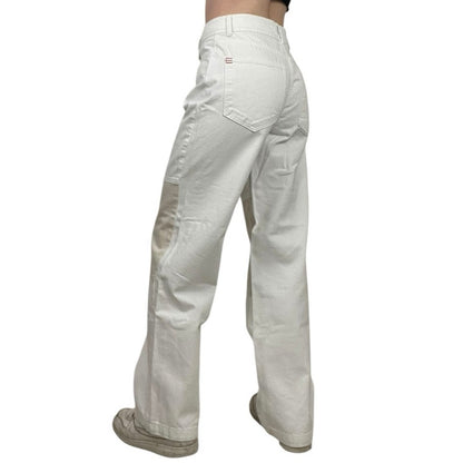 BDG White & Beige Color Block Patchwork High Rise Denim Pants