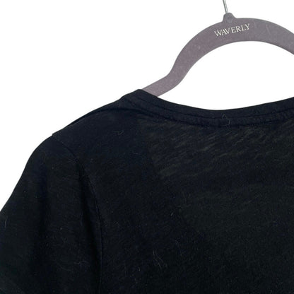 Athleta Black Short Sleeve V-Neck Top