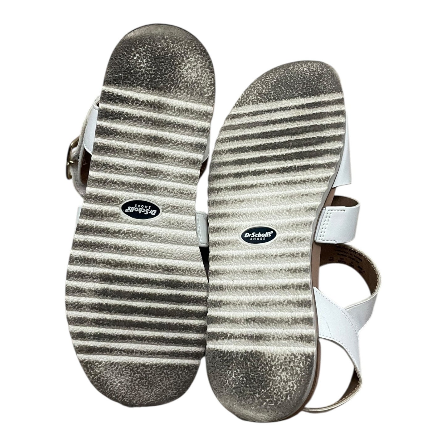 Dr. Scholl's Island Glow White & Beige Faux Leather Strappy Sandals