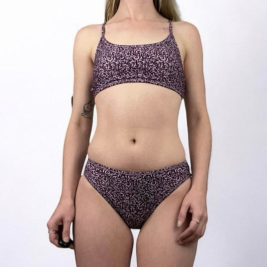 Purple Boho Reversible Double Sided Bikini