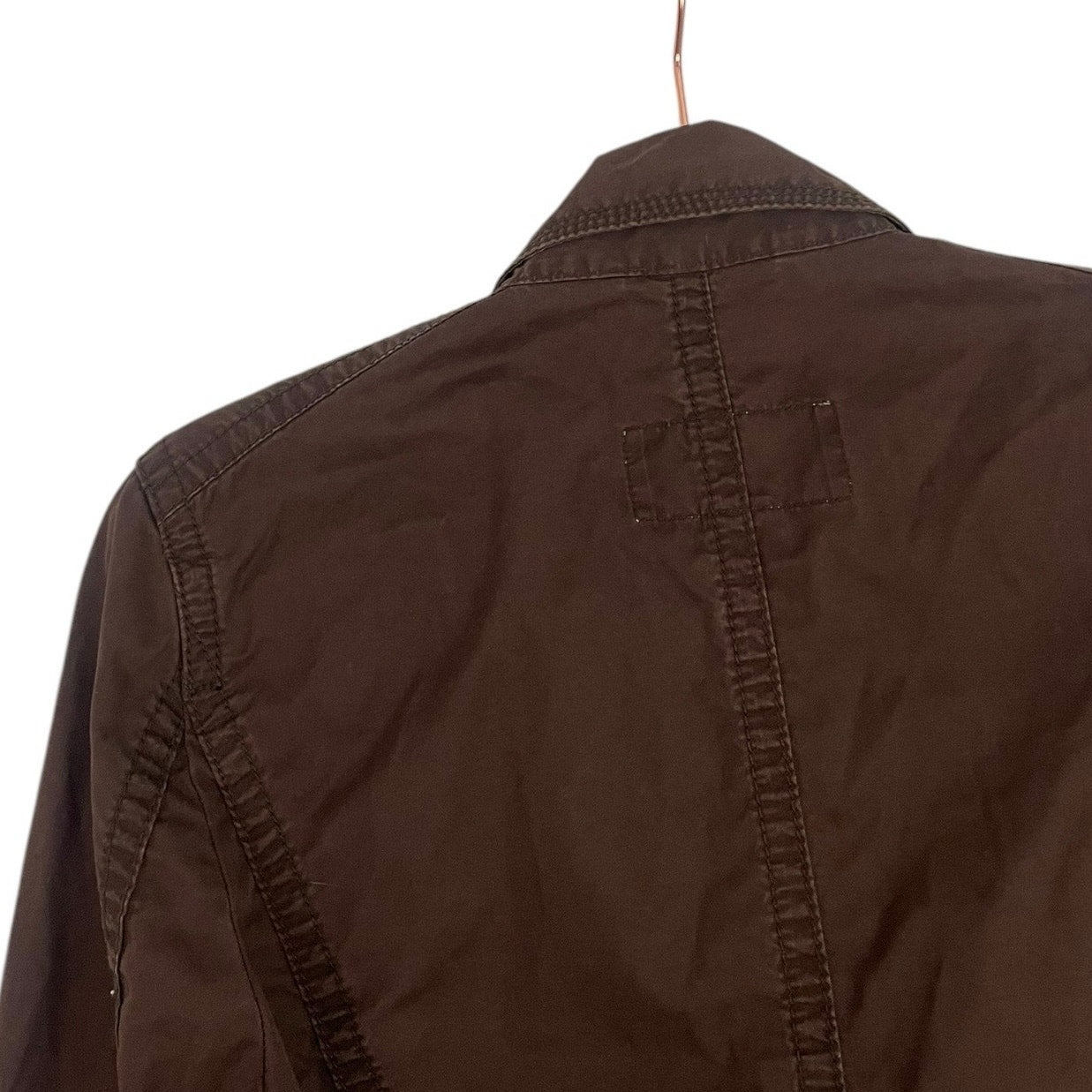 J. Crew Classic Twill Chino Brown Denim Button Down Jacket