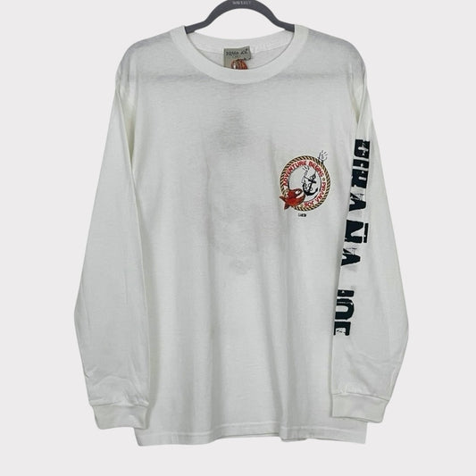 NWT Pirana Joe Cancun White Long Sleeve Anchor Graphic Tee