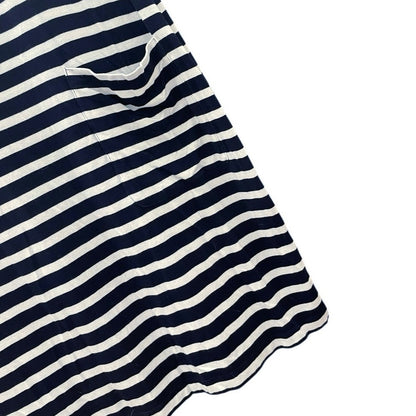 41 Hawthorn Navy Blue & White Striped Cropped Sleeve Dress