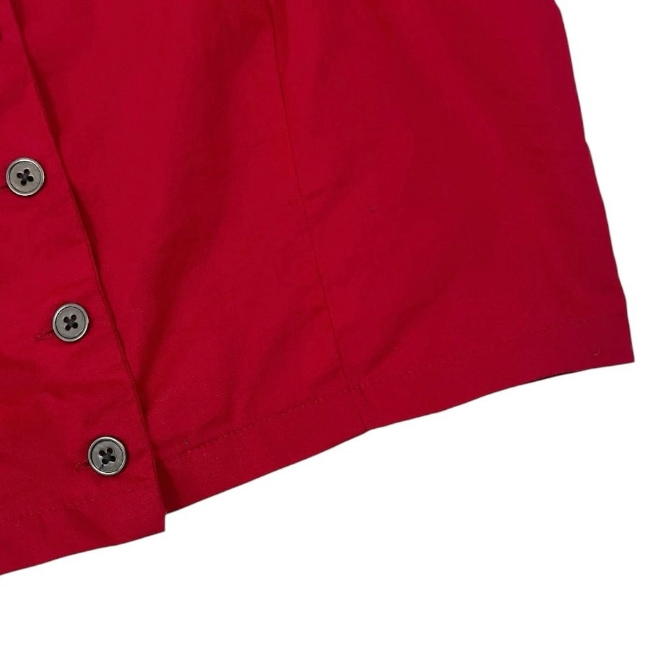 Kendall & Kylie Red Cropped Button Down Tank Top