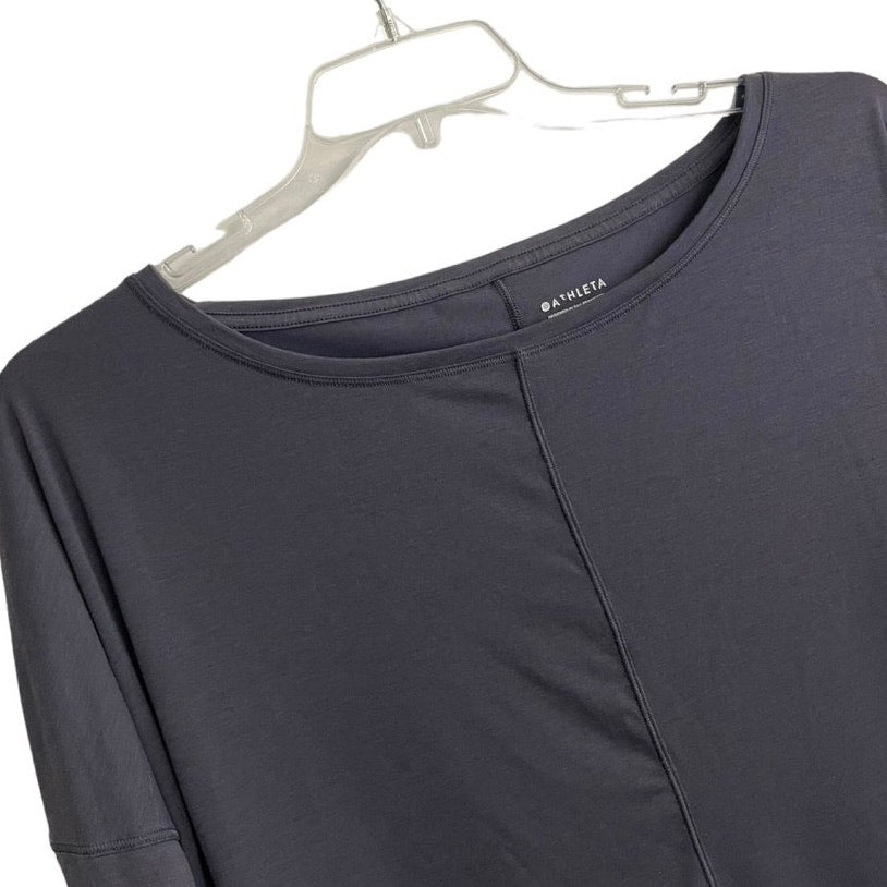 Athleta Soft Grey Long Sleeve Blouse