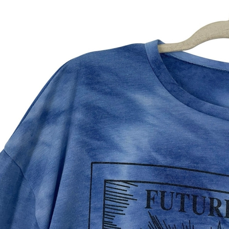 Blue Tie Dye Tarot Graphic Short Sleeve Tee