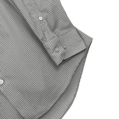 Kenneth Cole Mens Grey Dot Print Button Down Dress Shirt