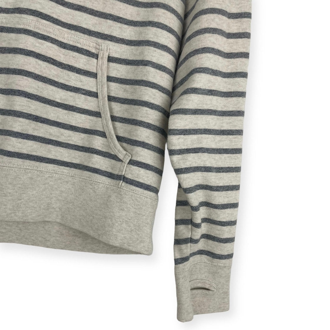 Merica Clothing Co. Mens Soft Grey Striped Hoodie Sweatshirt