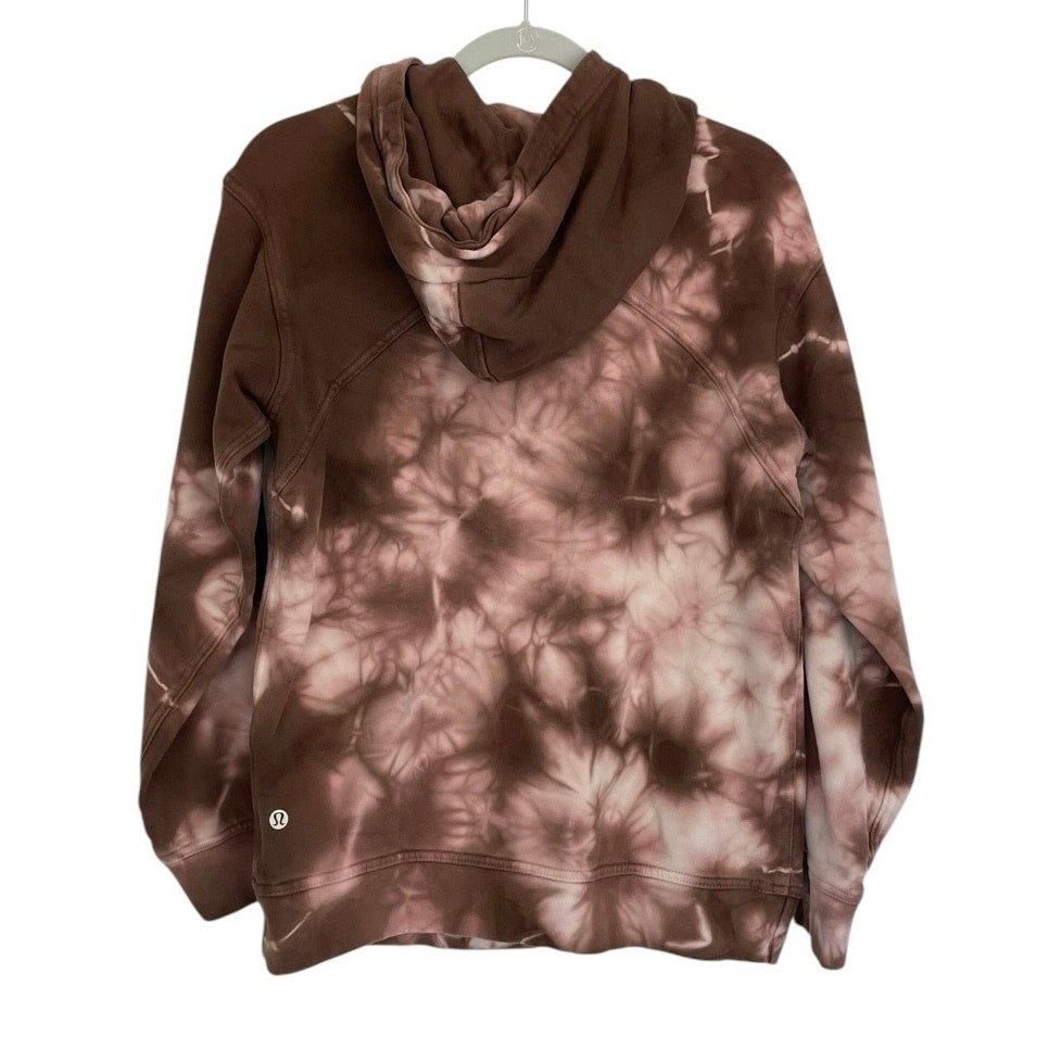 Lululemon Athletica Beige & Pink Tie Dye Hoodie Sweatshirt