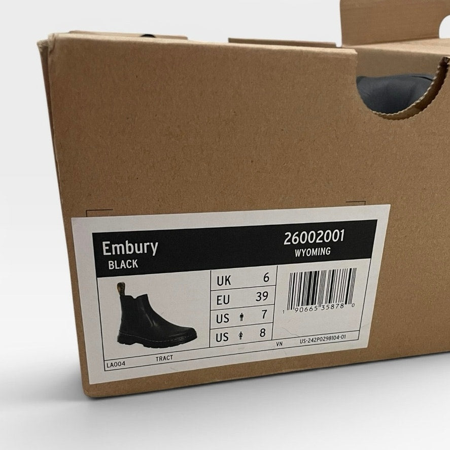 BNIB Dr. Martens Wyoming Black Leather Embury Chelsea Boots