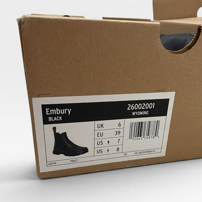 BNIB Dr. Martens Wyoming Black Leather Embury Chelsea Boots