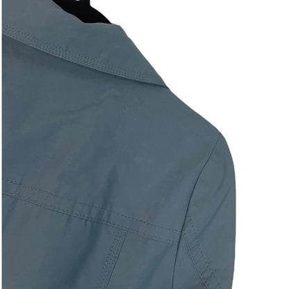 Eddie Bauer Blue Button Down Rain Jacket