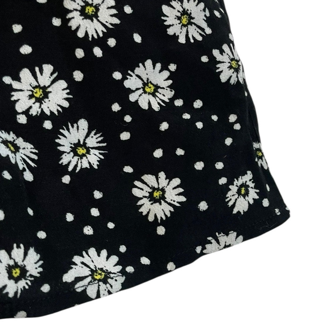 Skylar + Madison Black & White Floral Open Tie Back Mini Dress