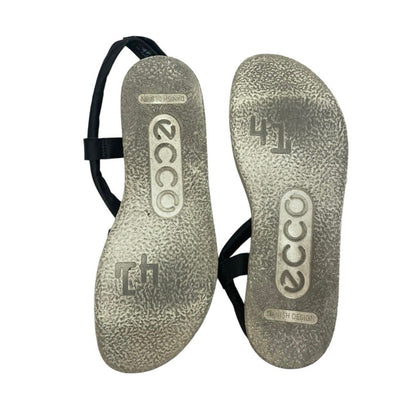 Ecco Corksphere Black Strappy Sandals