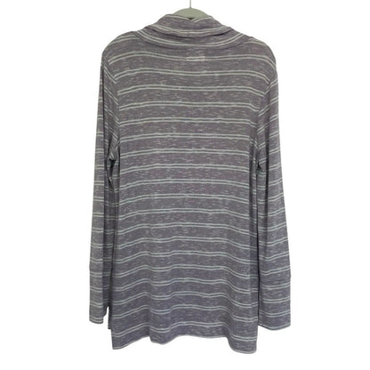 Olive + Oak Purple Striped Cowl Neck Sweatshirt