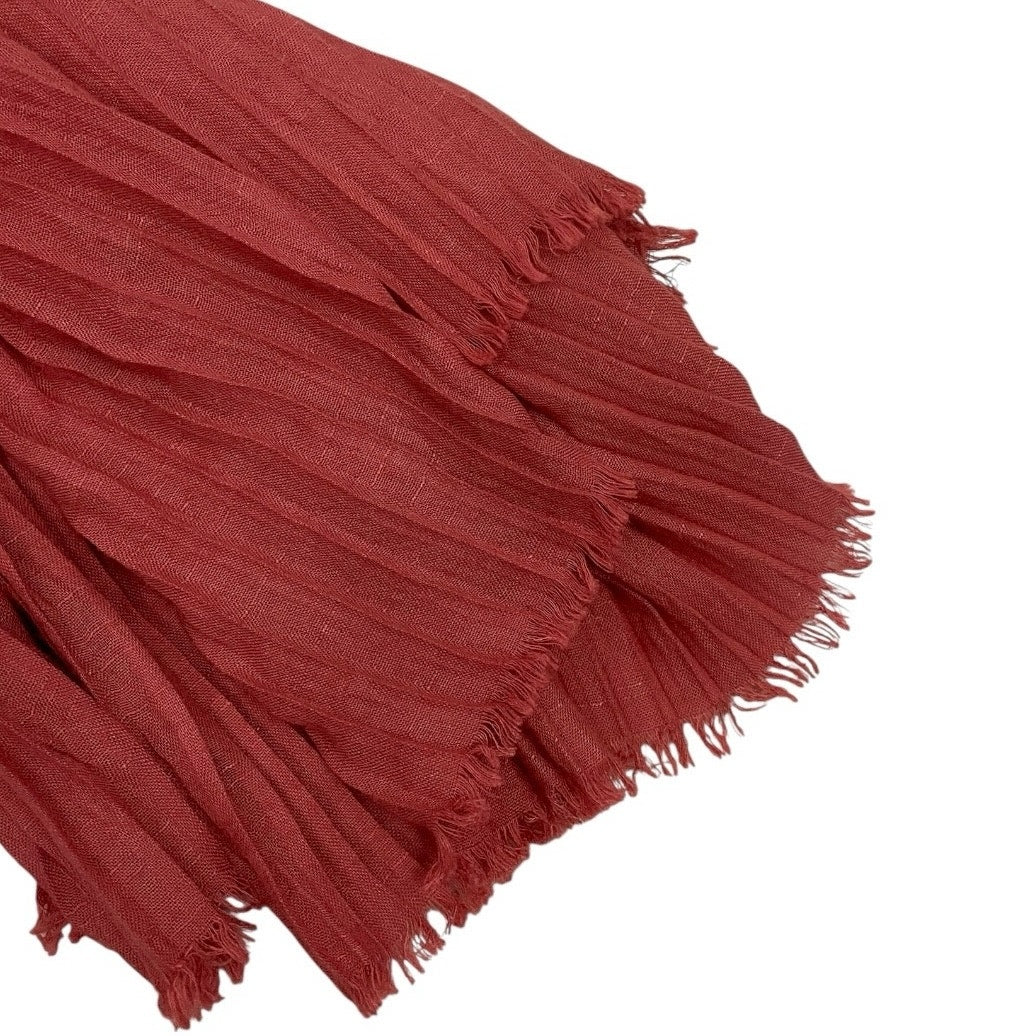 ABS Allen Schwartz Rust Pleated Scarf