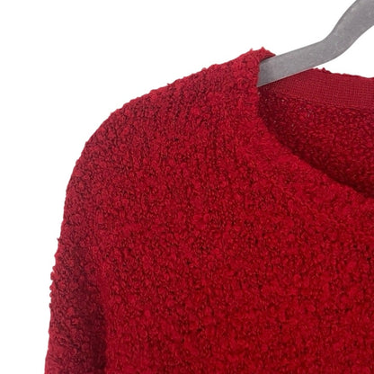 Pure Jill Red Knit Crewneck Sweater