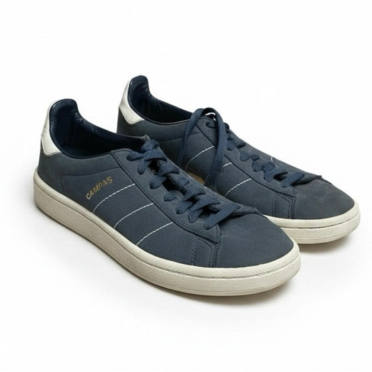 Adidas Mens Navy Blue & White Campus 00s Leather Low Top Sneakers