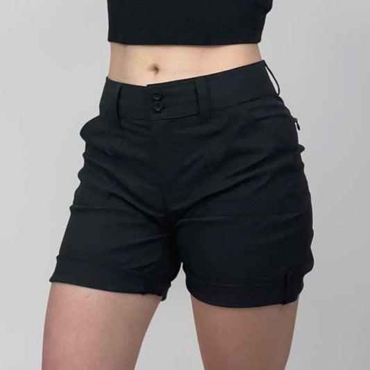 Eddie Bauer Black Rolled Hem Bermuda Shorts