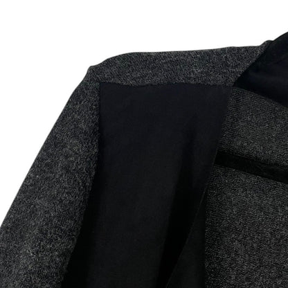 Mod-O-Doc Soft Black Suede and Grey Knit Cardigan Sweater