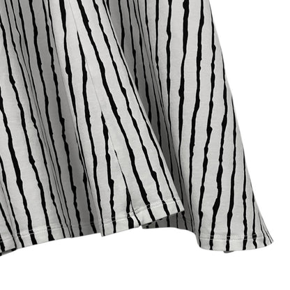 Matthildur Black & White Abstract Striped Midi Dress