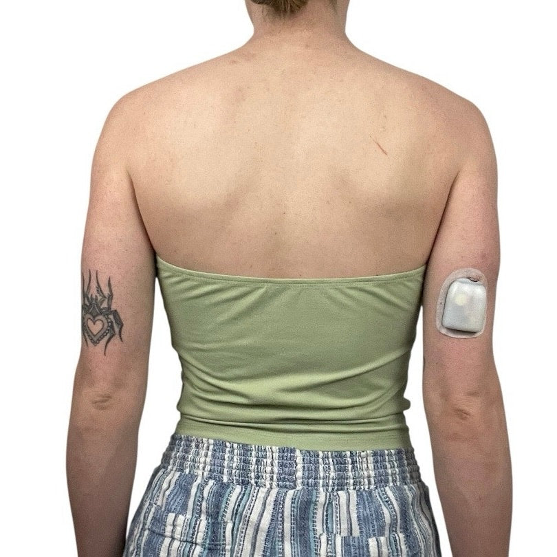 Trendy Queen Green Strapless Tube Top