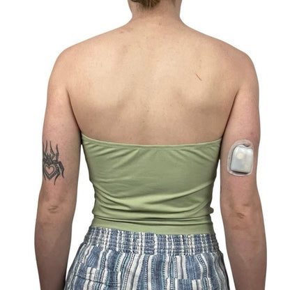 Trendy Queen Green Strapless Tube Top