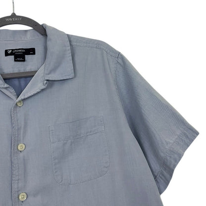 Cremieux Classics Mens Blue Short Sleeve Button Down Shirt