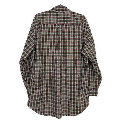 Ralph Lauren Jeans Co. Vintage Mens Red & Grey Plaid Button Down Shirt