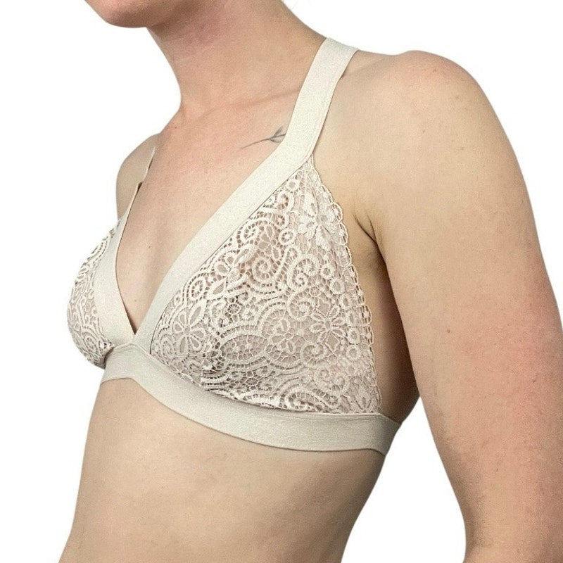 Colsie Light Pink Sheer Lace Bralette