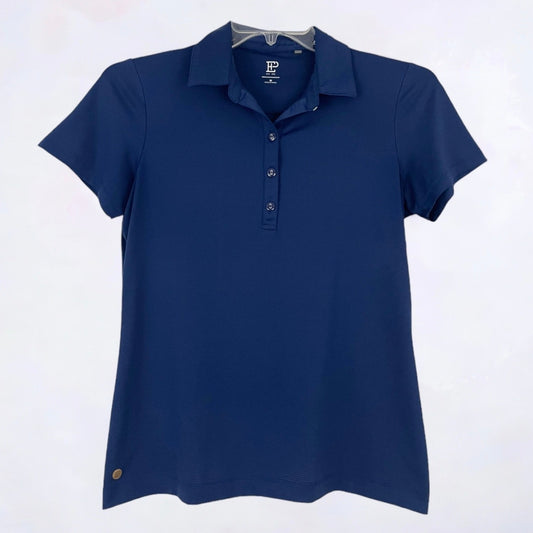 EP New York Blue Active Short Sleeve Collared Golf Top