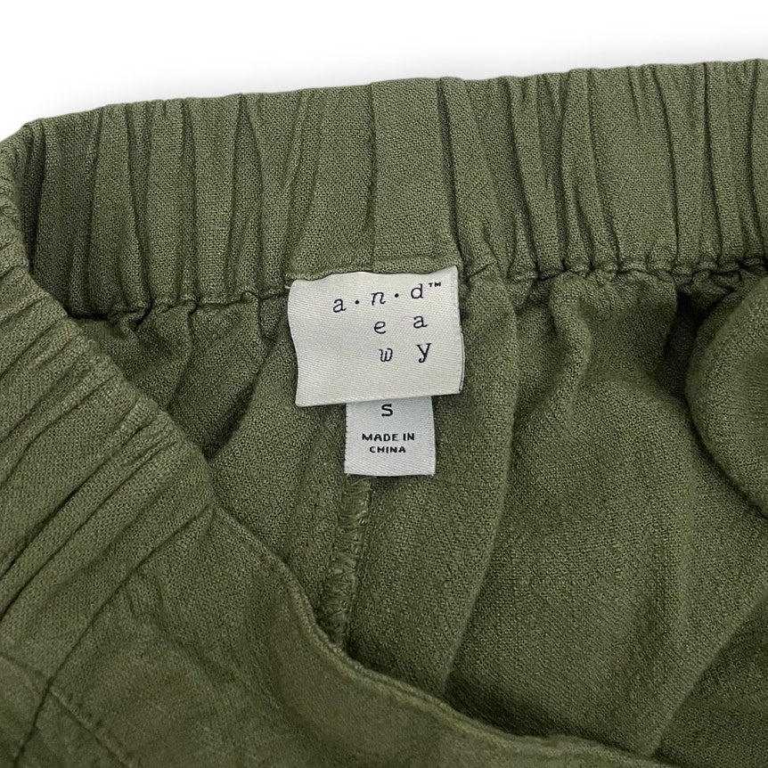 And ea wy Olive Green Asymmetrical Mini Skirt