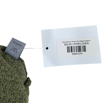 NWT Richardson Bad Monkey Olive Green Knit Beanie Hat